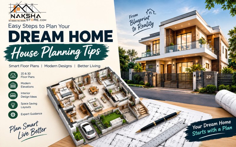 Dream Home Planning Tips | Modern House Plans & 3D Floor Plan Design | Naksha Store